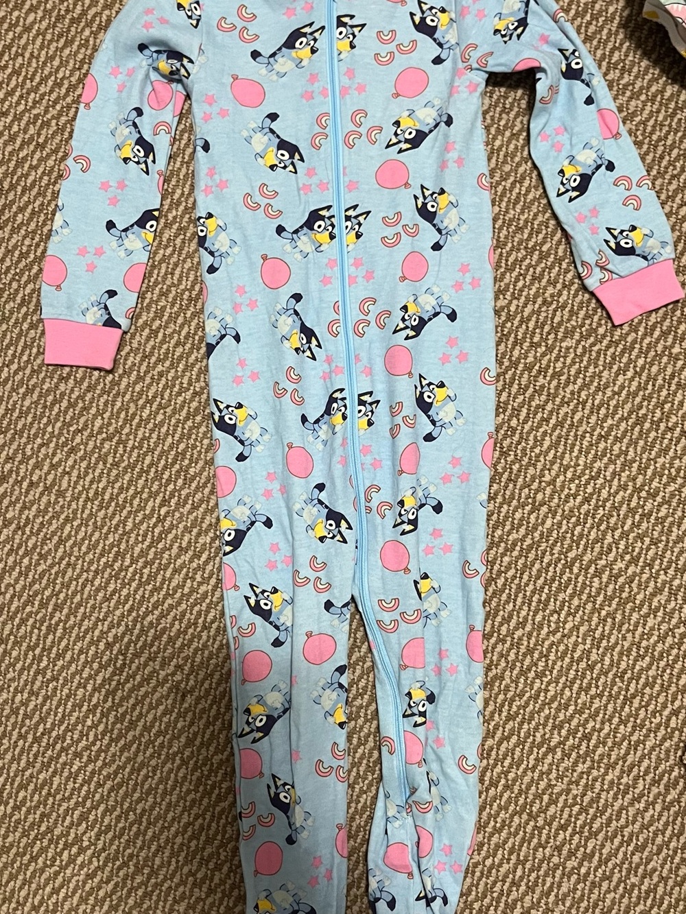 Girls 4T Bluey Footed Kids Pajama One-Piece